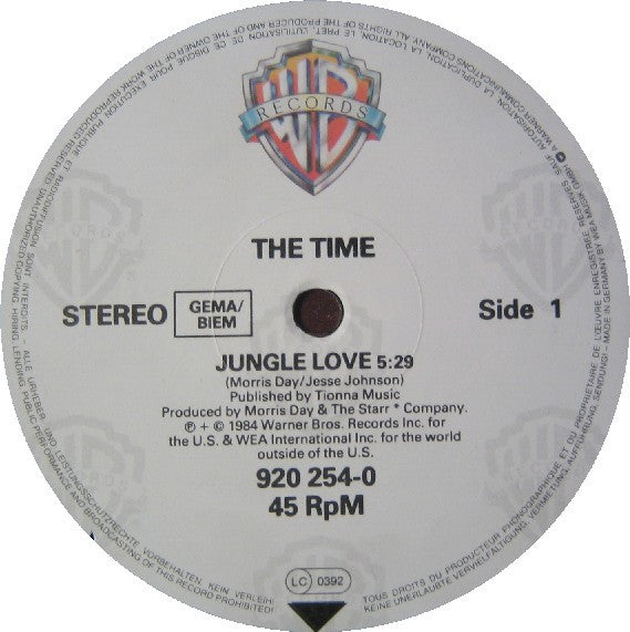 The Time : Jungle Love (12", Maxi)