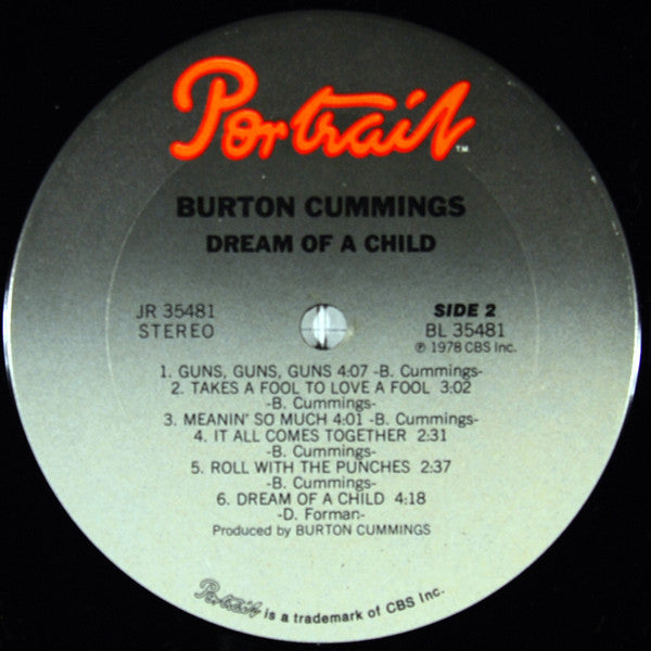 Burton Cummings : Dream Of A Child (LP, Album, Ter)