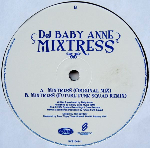 DJ Baby Anne : Mixtress (12")