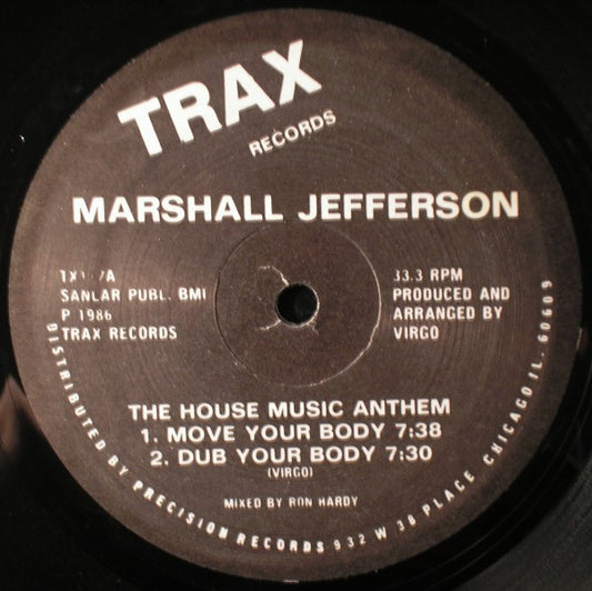 Marshall Jefferson : The House Music Anthem (12", Bla)