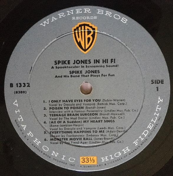 Spike Jones And His Band That Plays For Fun* : Spike Jones In Hi-Fi (A Spooktacular In Screaming Sound!) (LP, Album, Mono)