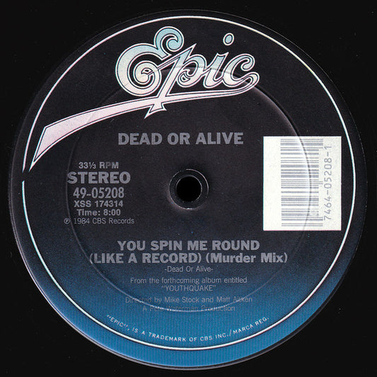 Dead Or Alive : You Spin Me Round (Like A Record) (Murder Mix) (12")