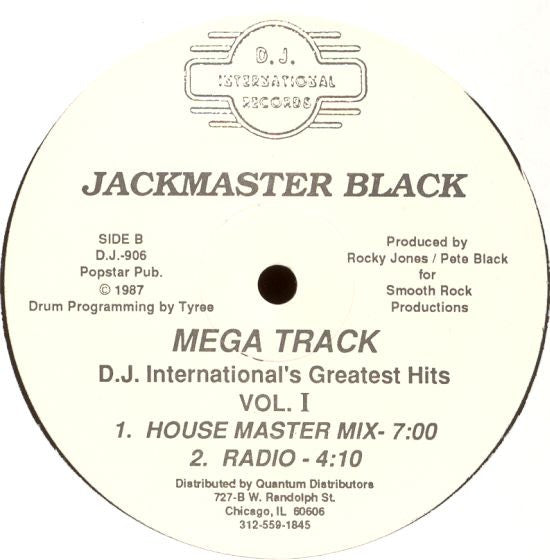 Jackmaster Black : Mega Track (DJ International's Greatest Hits Vol. I) (12")