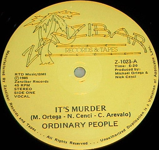 Ordinary People (5) : It's Murder (12")