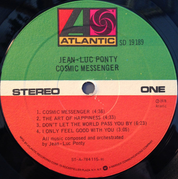 Jean-Luc Ponty : Cosmic Messenger (LP, Album, RI)