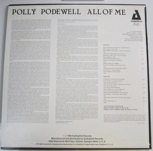 Polly Podewell : All Of Me (LP)