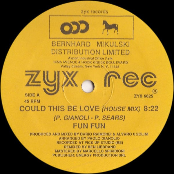 Fun Fun : Could This Be Love (House Mix) (12")