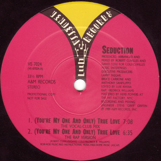 Seduction : (You're My One And Only) True Love (12", Promo)