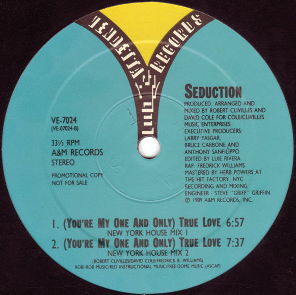 Seduction : (You're My One And Only) True Love (12", Promo)