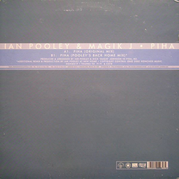 Ian Pooley & Magik J* : Piha (Original Mixes) (Disc One) (12")