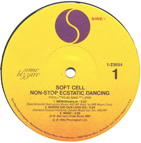 Soft Cell : Non-Stop Ecstatic Dancing (LP, Album, Jac)