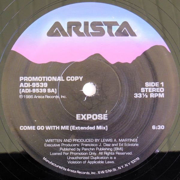 Exposé : Come Go With Me (12", Promo)