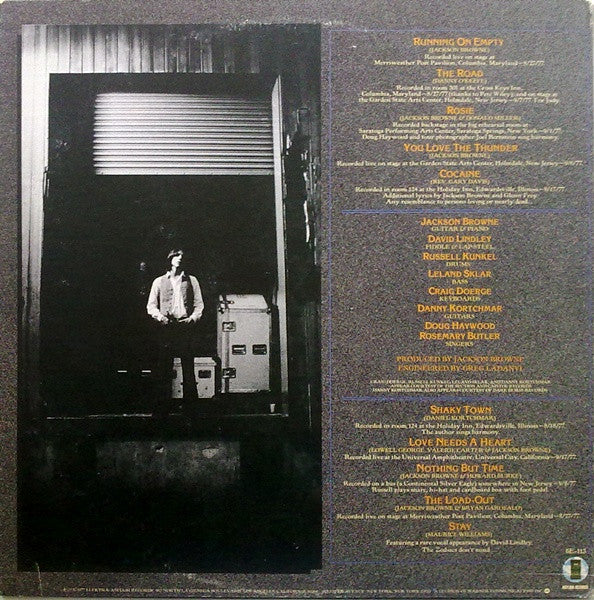 Jackson Browne : Running On Empty (LP, Album, PRC)