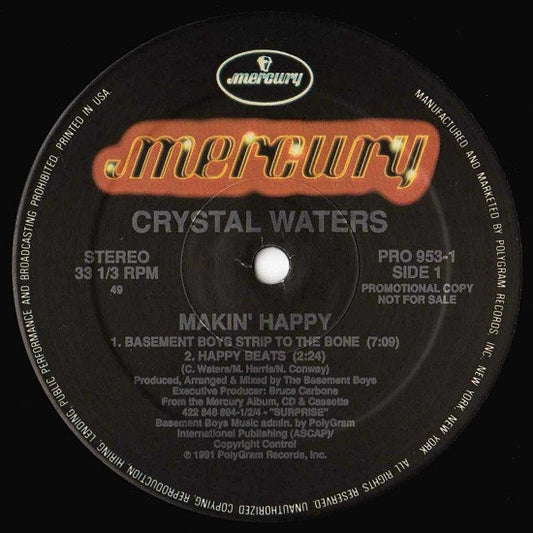 Crystal Waters : Makin' Happy (12", Promo)