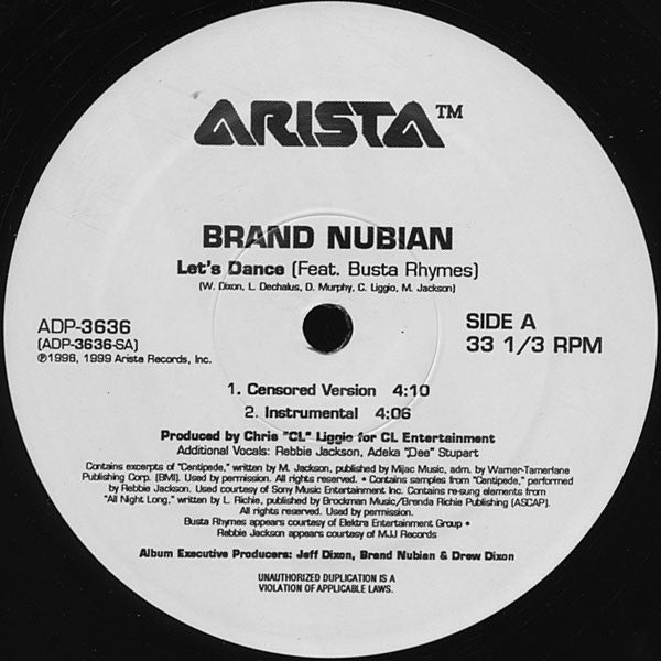 Brand Nubian : Let's Dance (12")