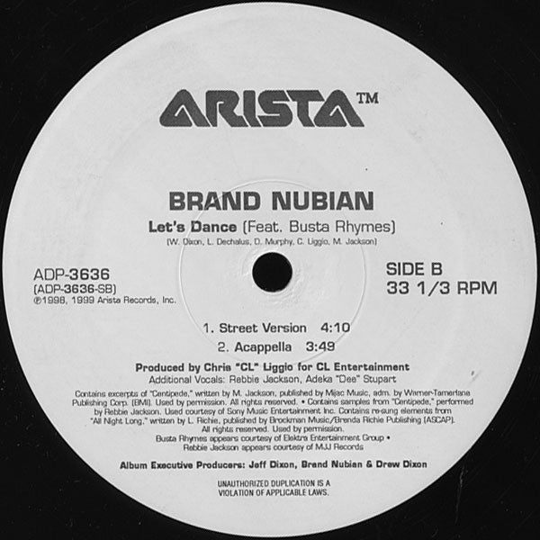 Brand Nubian : Let's Dance (12")