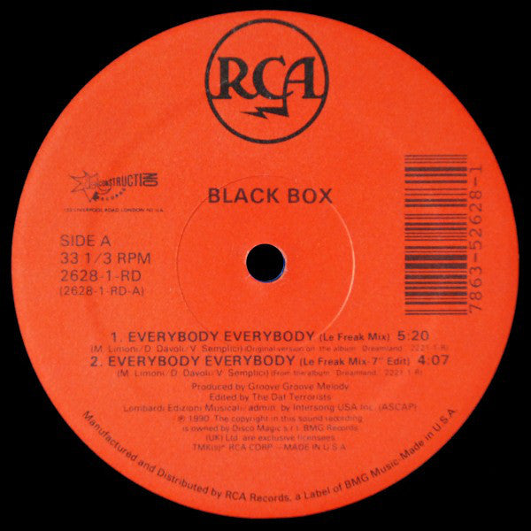 Black Box : Everybody Everybody (12", Single)