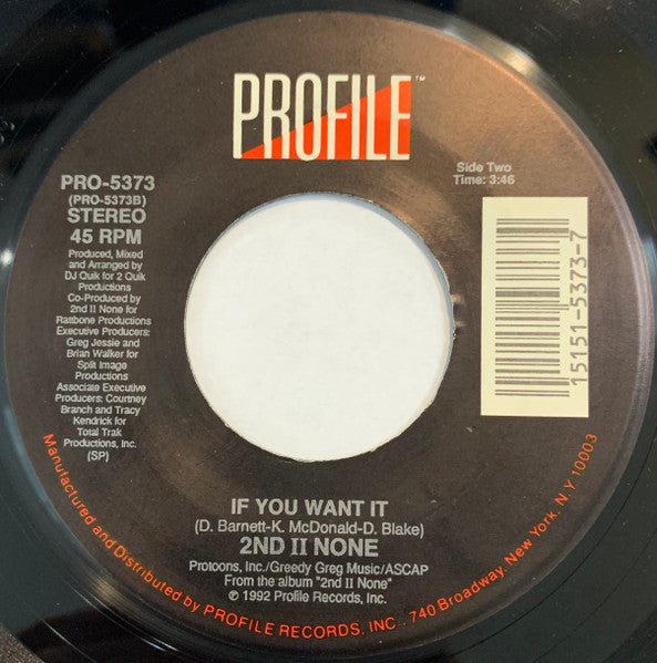 2nd II None : Let The Rhythm Take You (7")
