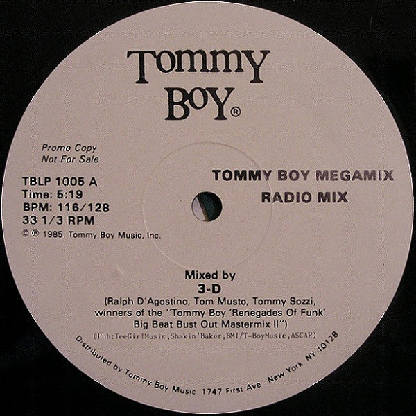 3-D : Tommy Boy Megamix (12", Promo)