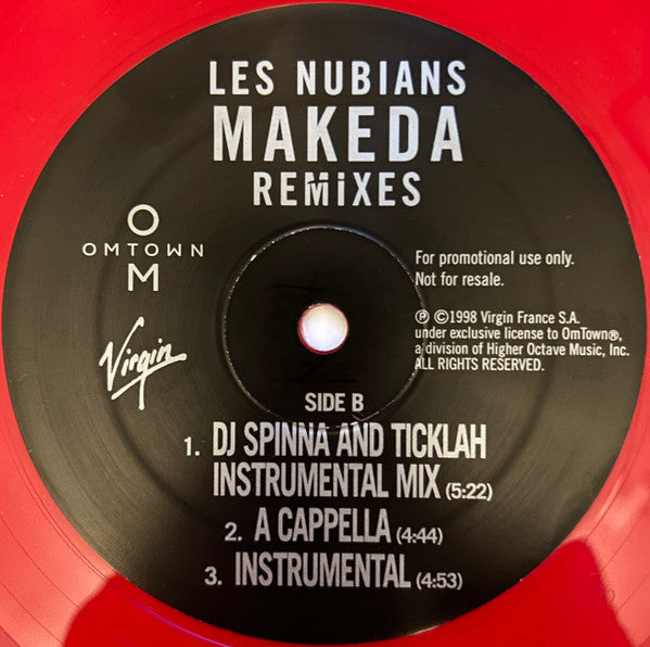 Les Nubians : Makeda (Remixes) (12", Promo, Red)
