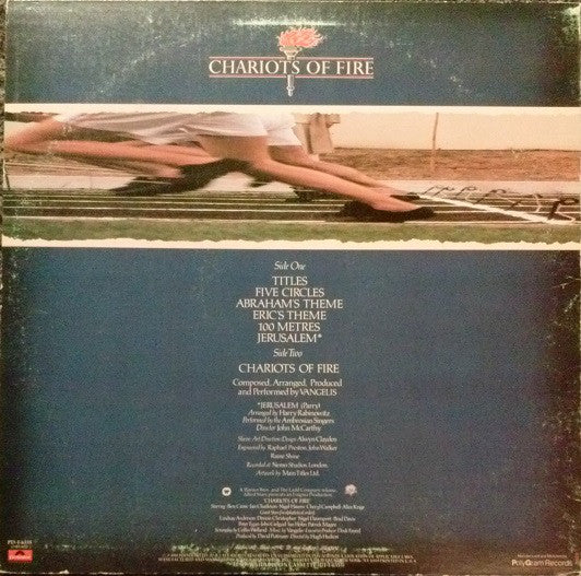 Vangelis : Chariots Of Fire (LP, Album, 72 )