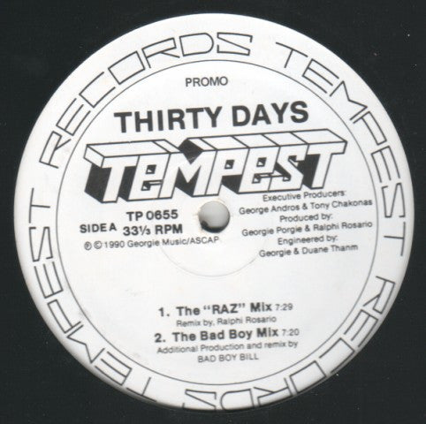 Thirty Days : Don't Stop The Music (12", Promo)