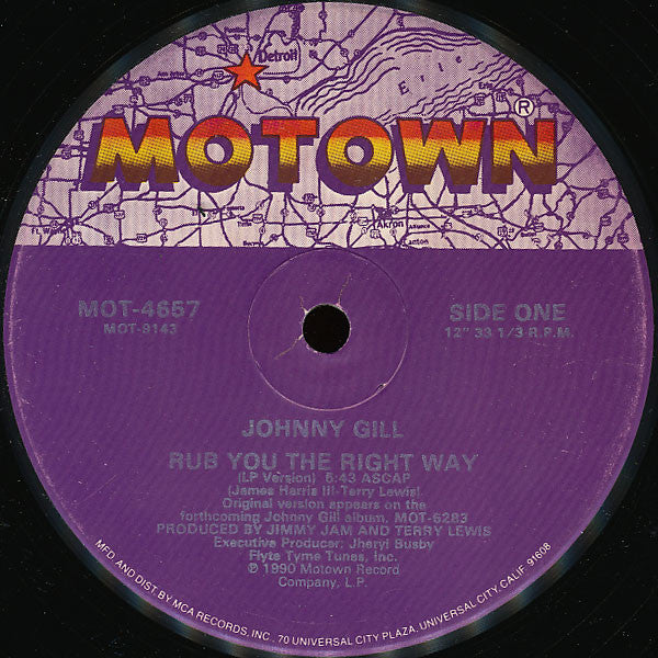 Johnny Gill : Rub You The Right Way (12", Single)