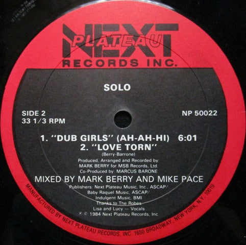 Solo (6) : Girls, Girls (Ah-Ah-Hi) (12")