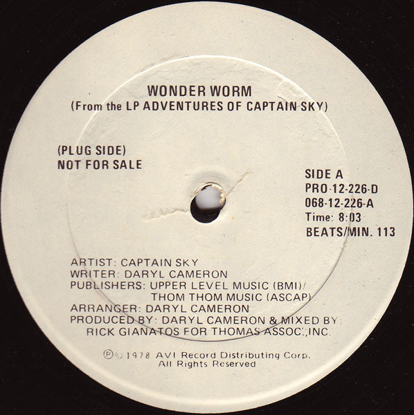 Captain Sky : Wonder Worm (12", Promo)