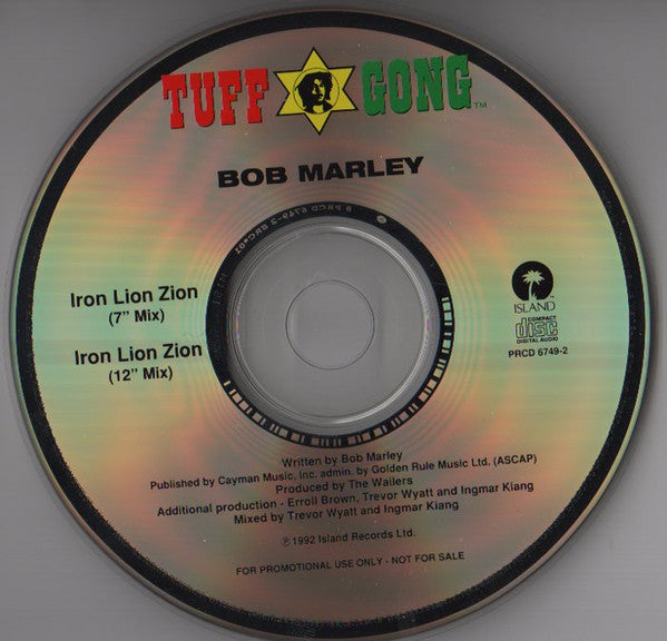 Bob Marley : Iron Lion Zion (CD, Single, Promo)