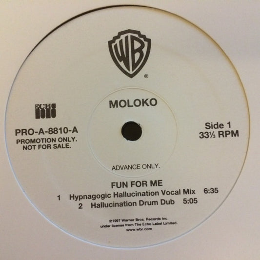 Moloko : Fun For Me (12", Advance, Promo)