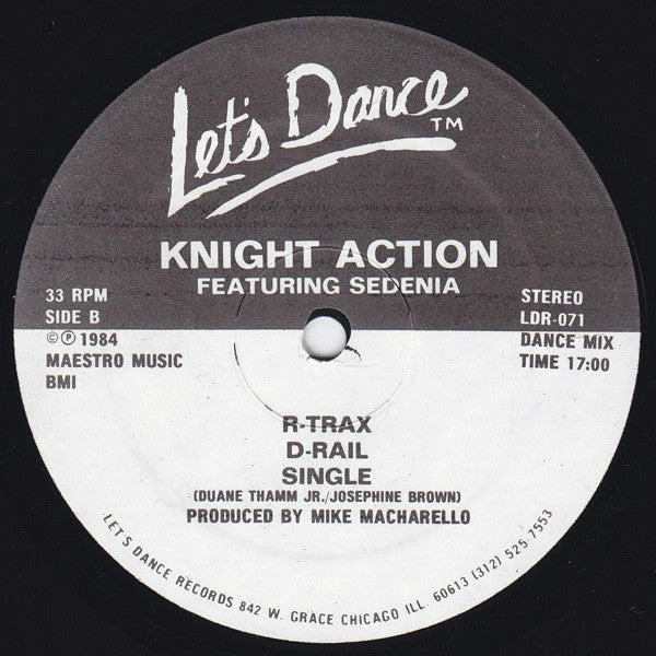 Knight Action Featuring Sedenia : Single Girl B/W R=Trax (12", P/Mixed)