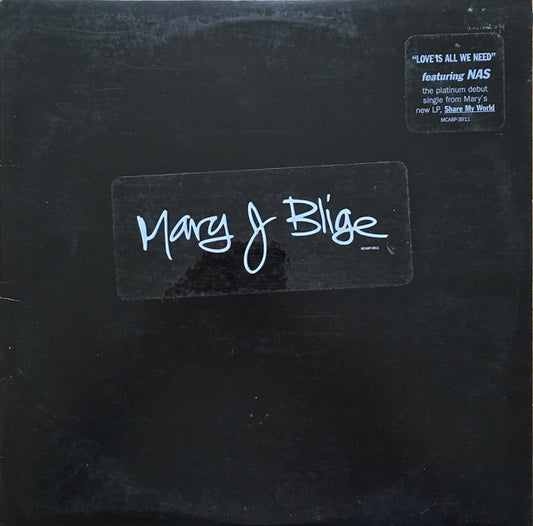 Mary J. Blige : Love Is All We Need (12", Promo)