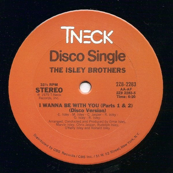 The Isley Brothers : Rockin' With Fire / I Wanna Be With You (Parts 1 & 2) (Disco Version) (12")