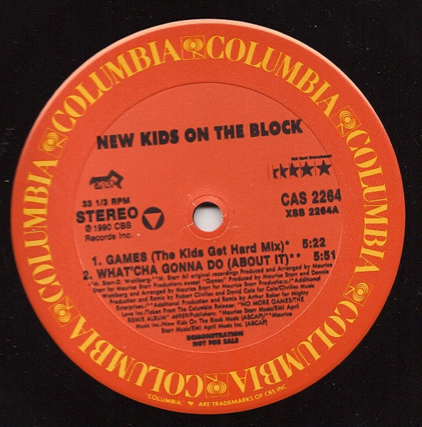 New Kids On The Block : Games (12", Maxi, Promo)