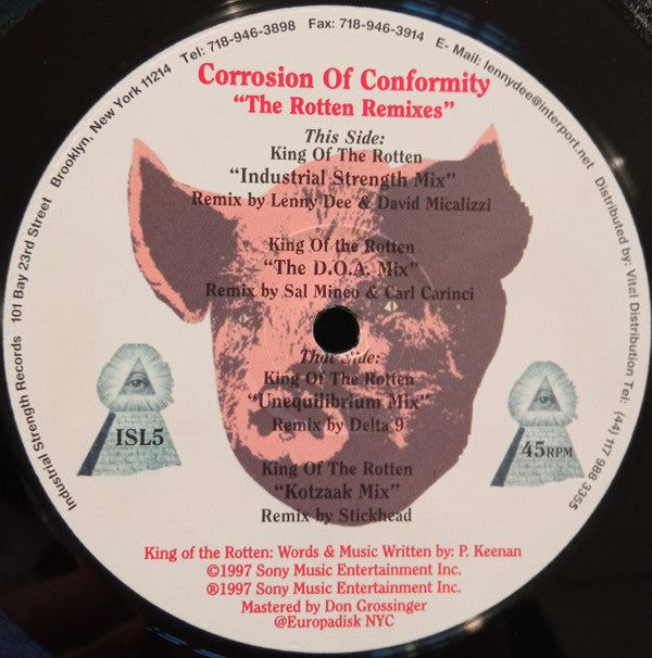 Corrosion Of Conformity : The Rotten Remixes (12")