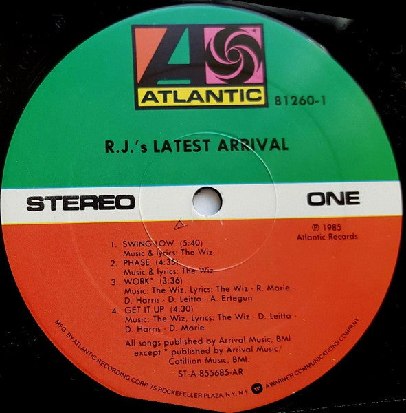 R.J.'s Latest Arrival : R.J.'s Latest Arrival (LP, Album, All)