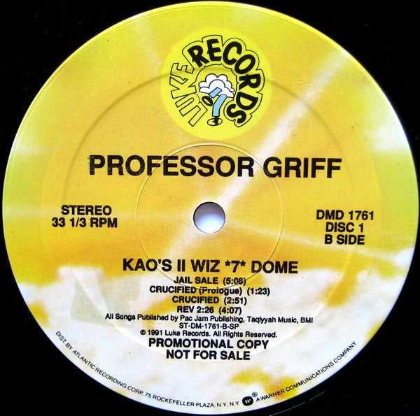 Professor Griff : Kao's II Wiz *7* Dome (2xLP, Album, Promo)