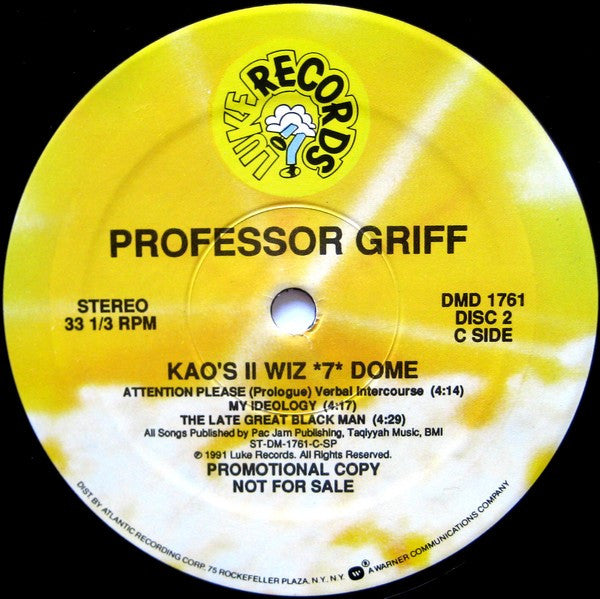 Professor Griff : Kao's II Wiz *7* Dome (2xLP, Album, Promo)