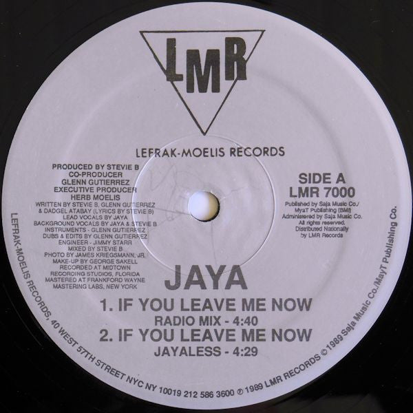 Jaya (2) : If You Leave Me Now (12")