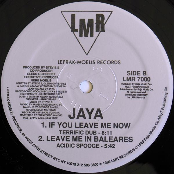 Jaya (2) : If You Leave Me Now (12")