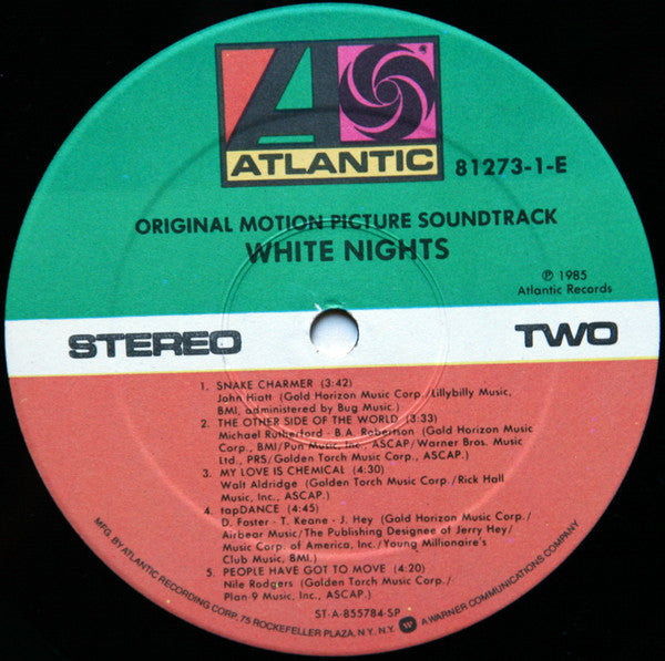 Various : White Nights: Original Motion Picture Soundtrack (LP)