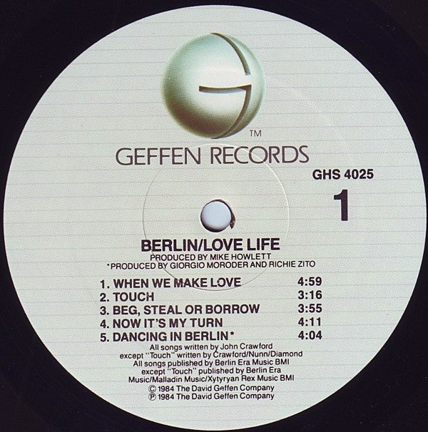 Berlin : Love Life (LP, Album, All)