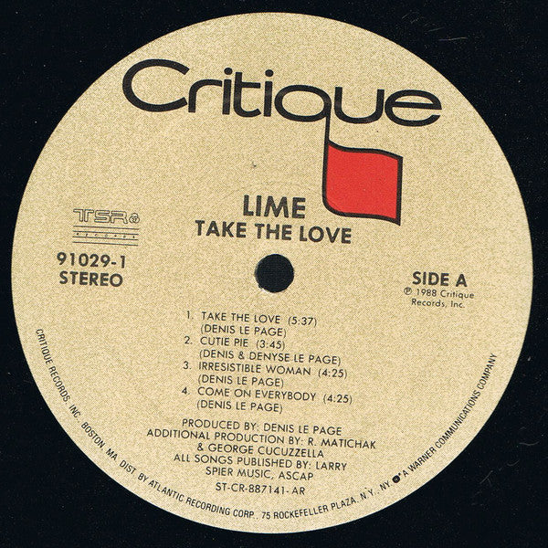 Lime (2) : Take The Love (LP, Album)