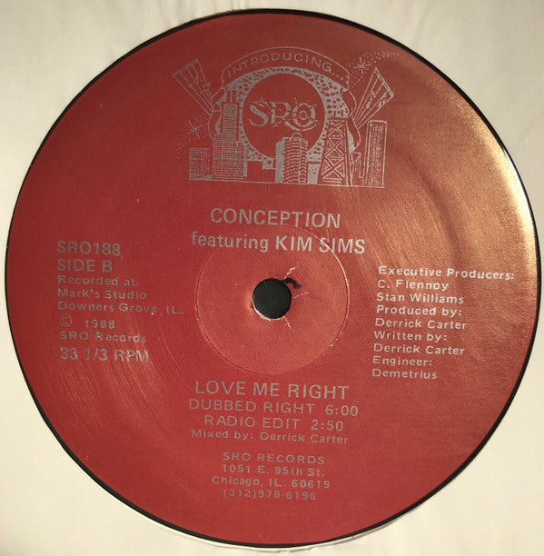 Conception (2) Featuring Kym Sims : Love Me Right (12")