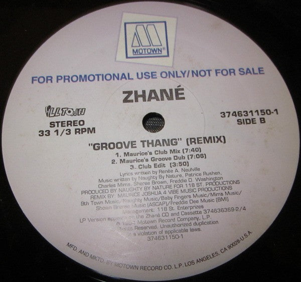 Zhané : Groove Thang (Remix) (12", Single, Promo)