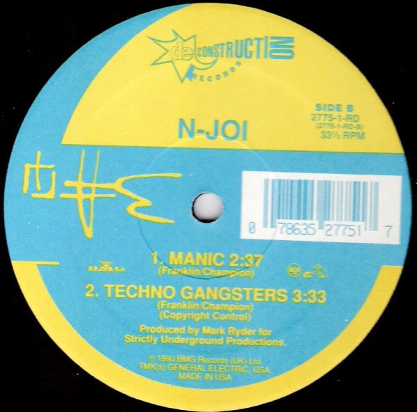 N-Joi : Music From A State Of Mind (12", Single)