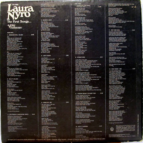 Laura Nyro : The First Songs... (LP, Album, RE, MGM)