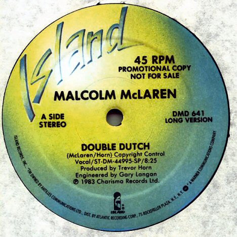 Malcolm McLaren : Double Dutch (12", Promo)