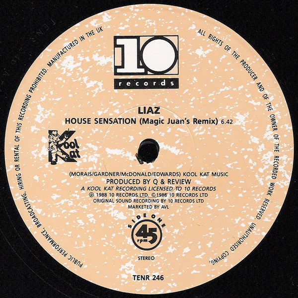 Liaz : House Sensation (Magic Juan's Remix) (12")